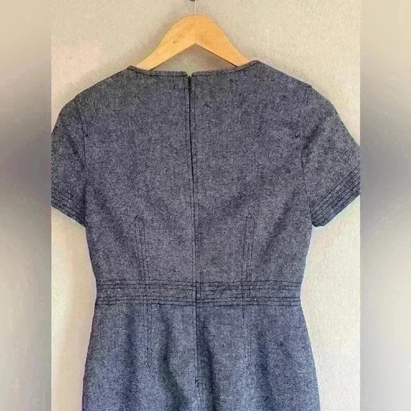 Banana Republic Wool Blend Fully Lined Dress Heathered Blue Size 0 - Picture 5 of 9